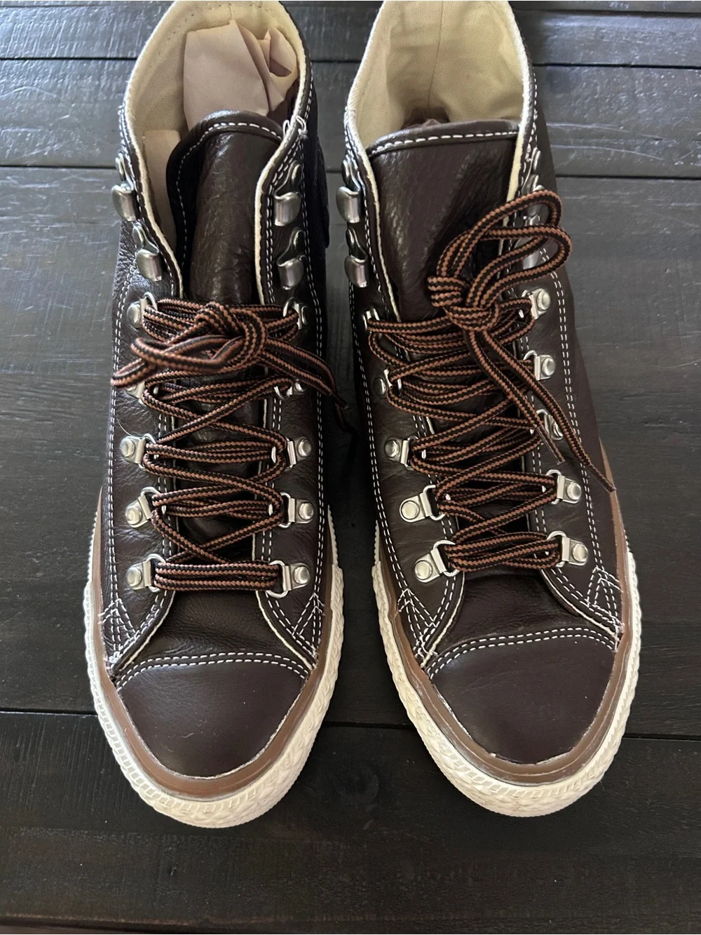 Converse Men's Dark Brown High-Top Sneakers - Picture 2 of 6